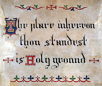 Third inscription from the east in the south aisle June 2011